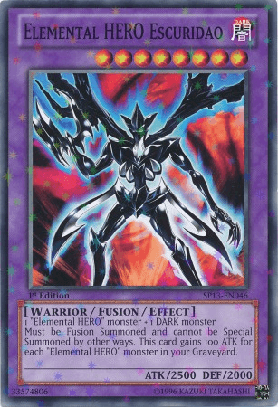 Elemental Hero Escuridao [SP13-EN046] Starfoil Rare (ONLINE ORDER ONLY)