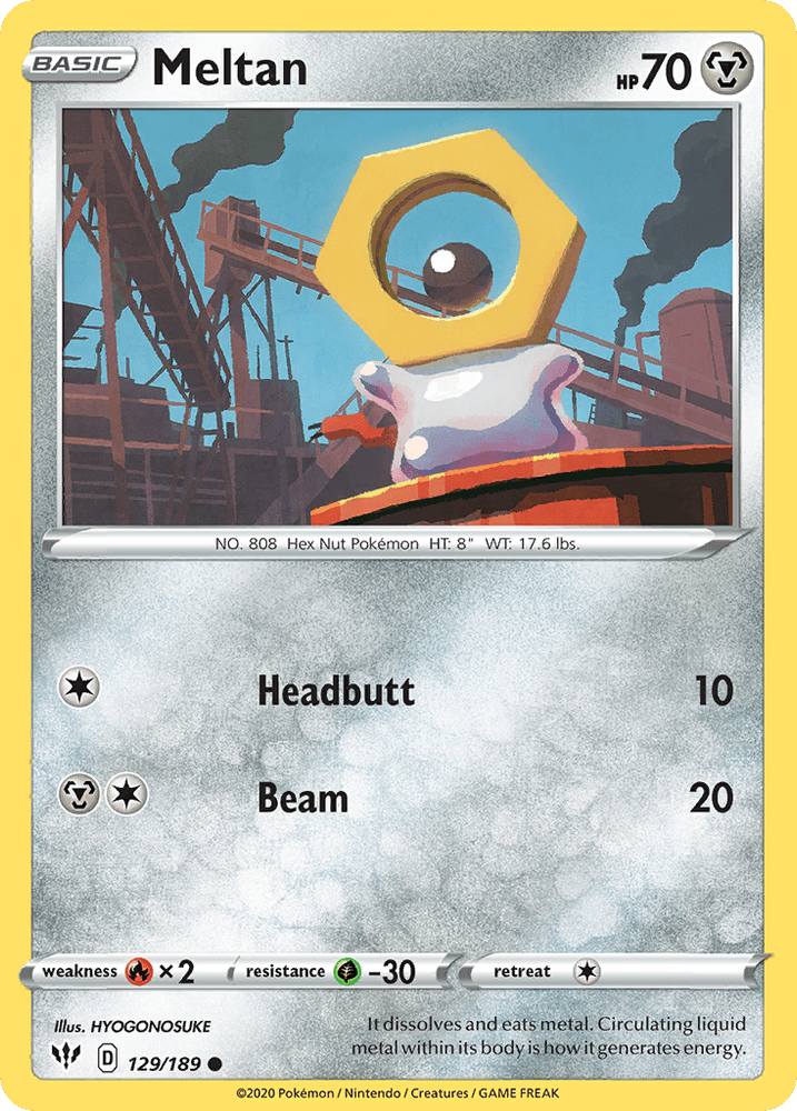 Meltan (129/189) [Sword & Shield: Darkness Ablaze] (Online Only)