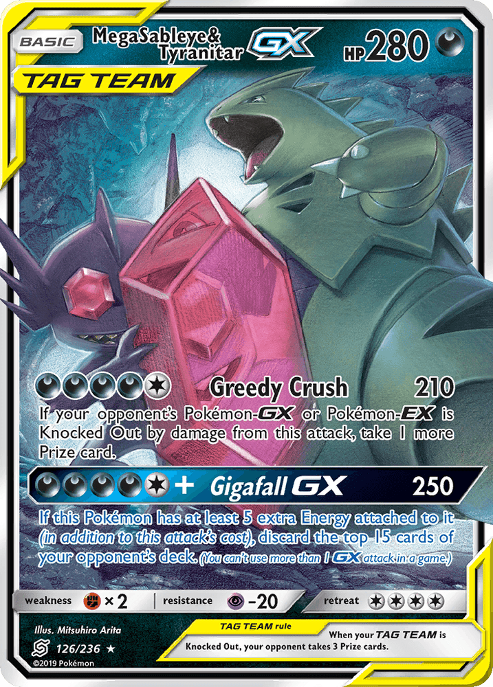 Mega Sableye & Tyranitar GX (126/236) [Sun & Moon: Unified Minds] (Online Only)