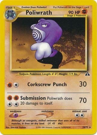 Poliwrath (28/75) [Neo Discovery Unlimited] (Online Only)