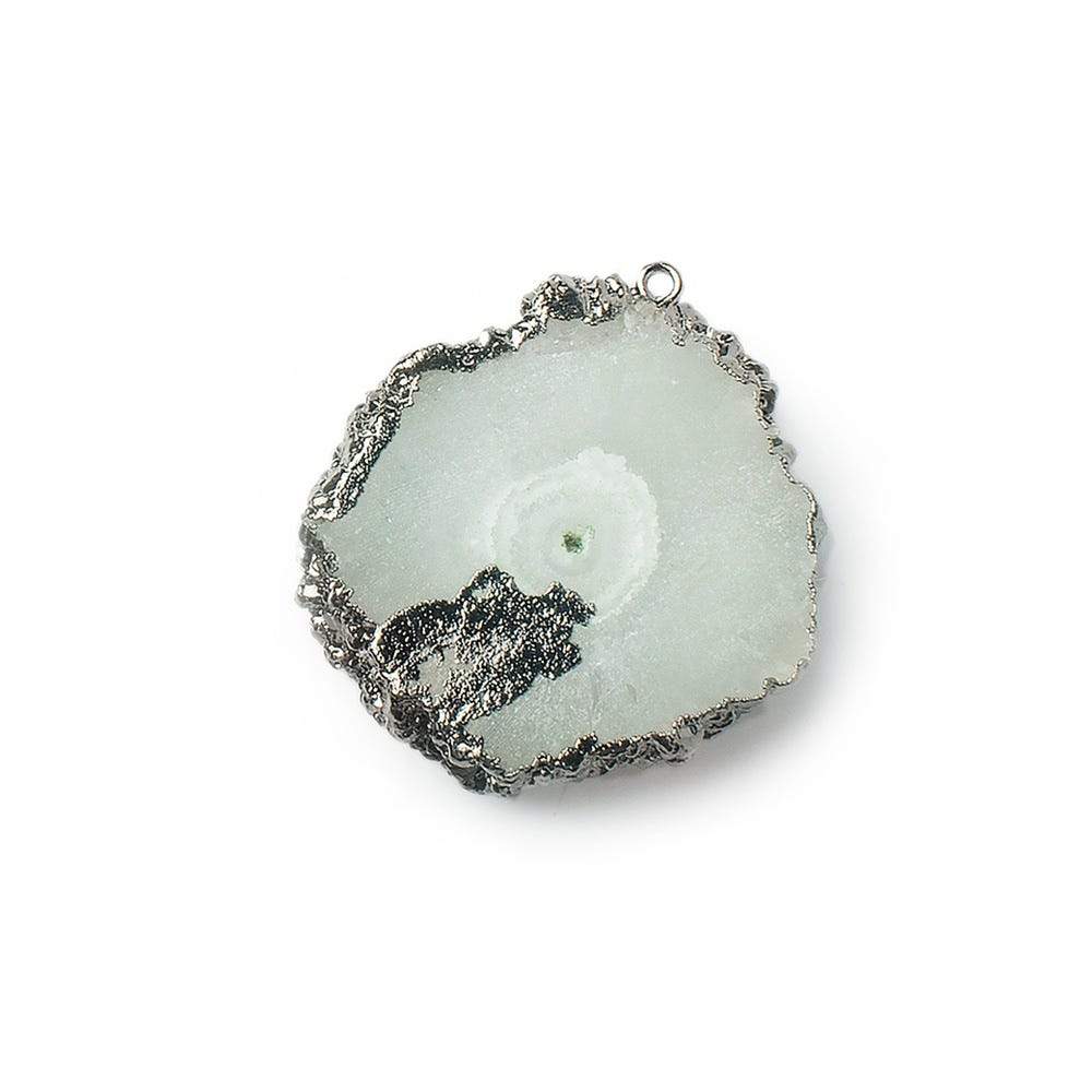 29x25mm Black Gold Leafed Solar Quartz Slice Focal Bead 1 piece (ONLINE ORDER ONLY)