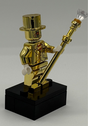 Golden Monopoly Money Man Custom Minifigure (ONLINE ORDER ONLY)