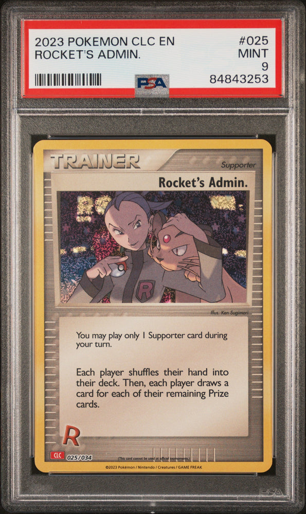 2023 POKEMON CHARIZARD & HO-OH ex DECK ROCKET'S ADMIN. #25 PSA 9 (Online Order Only)