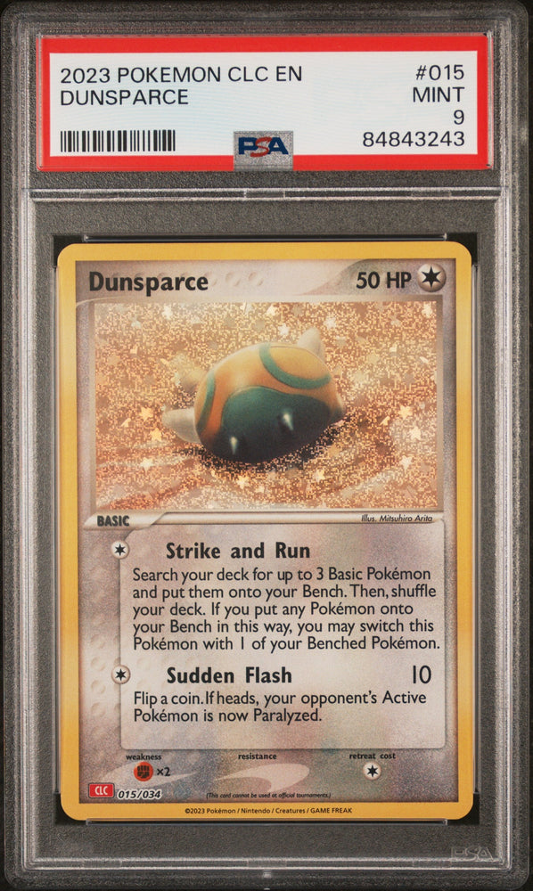 2023 POKEMON CHARIZARD & HO-OH ex DECK DUNSPARCE #15 PSA 9 (Online Order Only)
