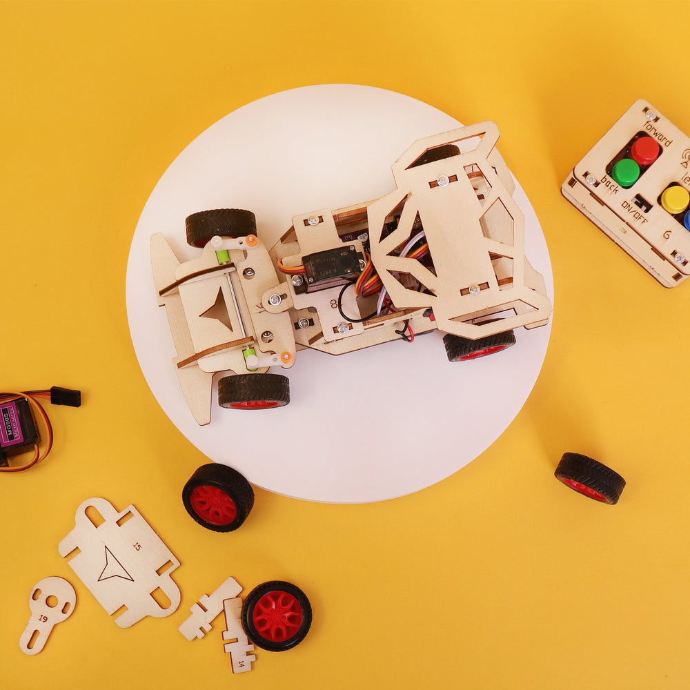 Steering Remote-Controlled Car DIY Kit, Educational STEM Toy (ONLINE ORDER ONLY)