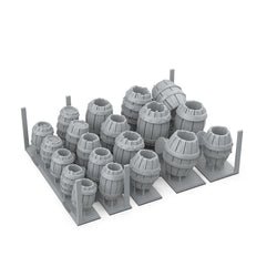 AK Interactive Basing Bits: Wood Barrels (32 Pieces) (ONLINE ORDER ONLY)