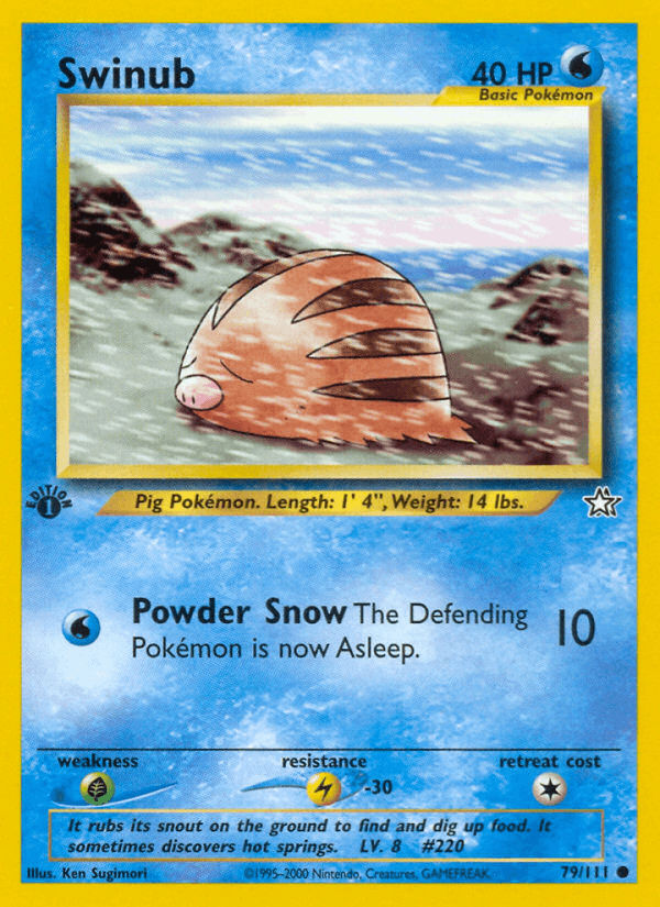 Swinub (79/111) [Neo Genesis 1st Edition] (Online Only)