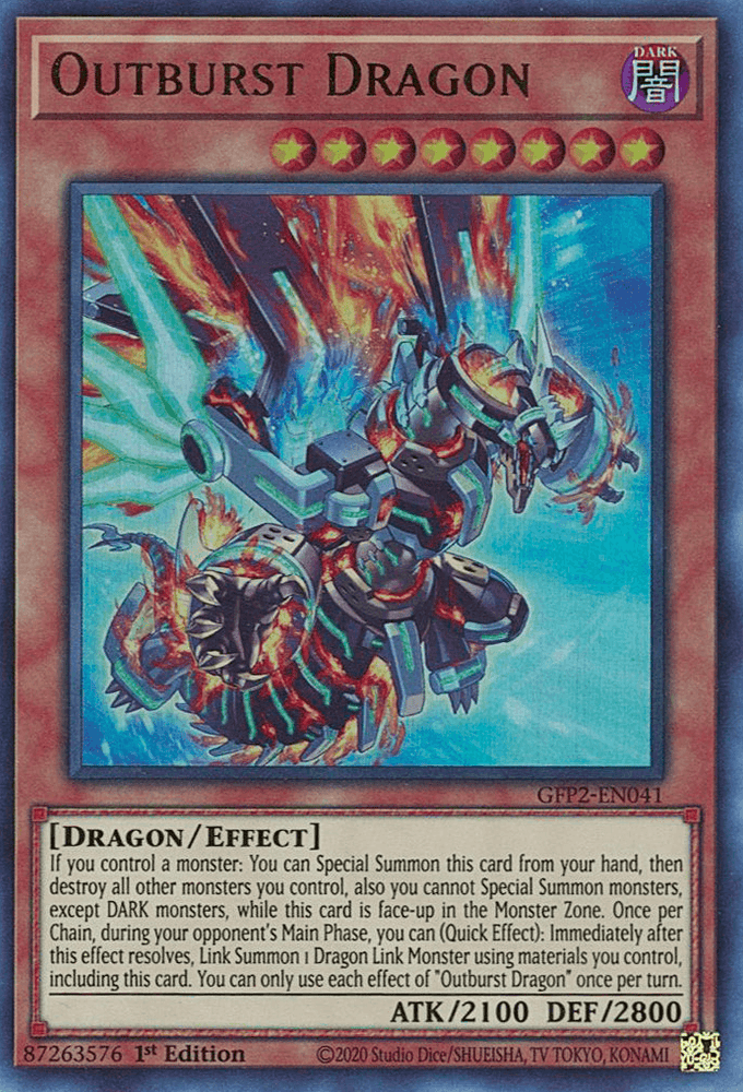 Outburst Dragon [GFP2-EN041] Ultra Rare (ONLINE ORDER ONLY)