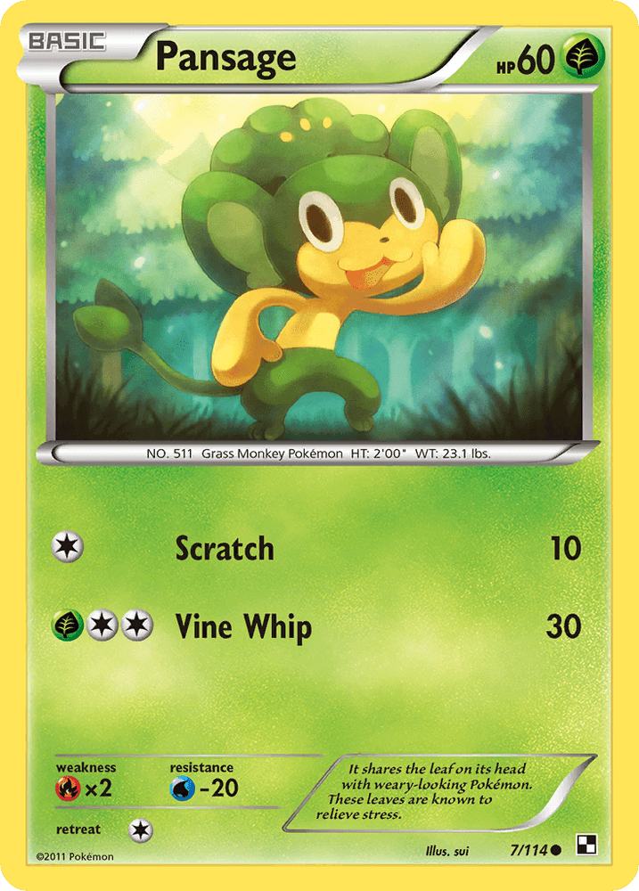 Pansage (7/114) [Black & White: Base Set] (Online Only)