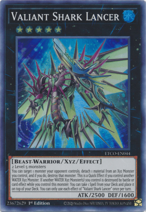 Valiant Shark Lancer [ETCO-EN044] Super Rare (ONLINE ORDER ONLY)