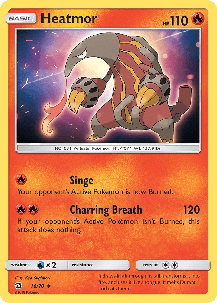 Heatmor (10/70) [Sun & Moon: Dragon Majesty] (Online Only)