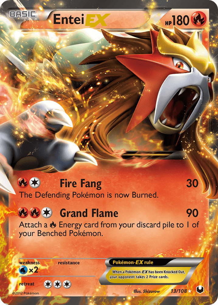 Entei EX (13/108) [Black & White: Dark Explorers] (Online Only)