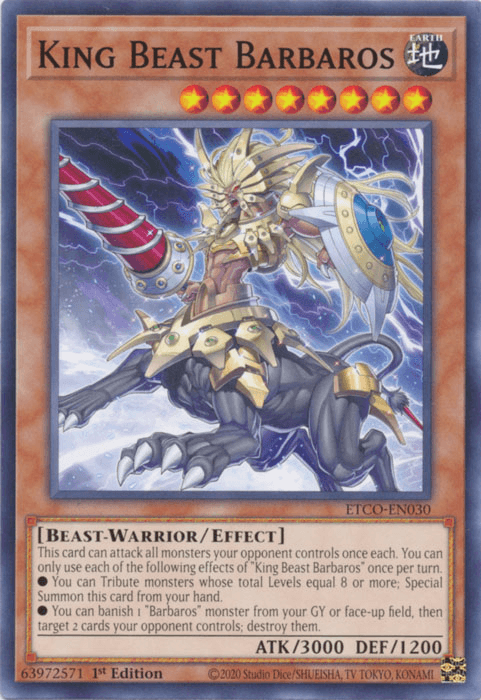 King Beast Barbaros [ETCO-EN030] Common (ONLINE ORDER ONLY)