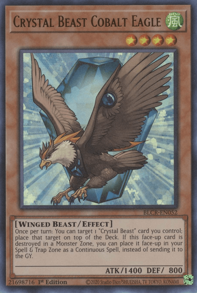 Crystal Beast Cobalt Eagle [BLCR-EN052] Ultra Rare (ONLINE ORDER ONLY)