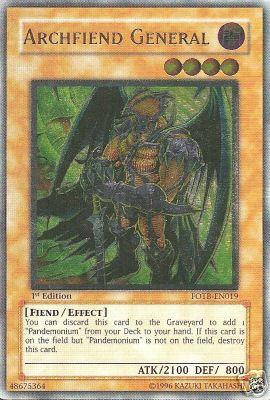 Archfiend General [FOTB-EN019] Ultimate Rare (ONLINE ORDER ONLY)
