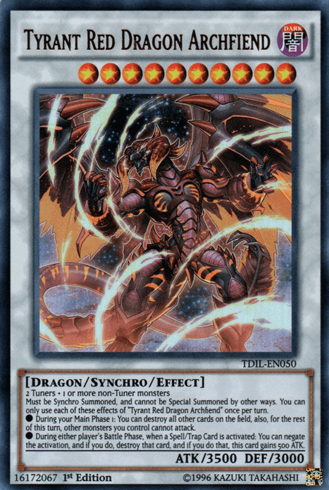 Tyrant Red Dragon Archfiend [TDIL-EN050] Ultra Rare (ONLINE ORDER ONLY)