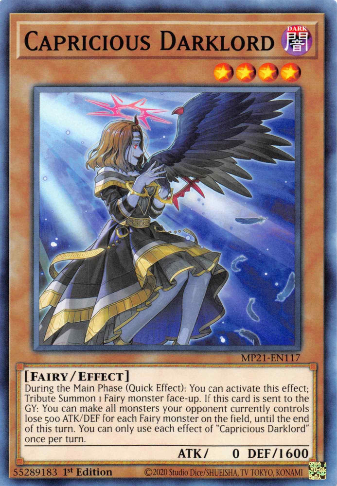 Capricious Darklord [MP21-EN117] Common (ONLINE ORDER ONLY)