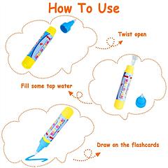 Alphabet Water Coloring Cards with 2 Magic Water Pens (ONLINE ORDER ONLY)