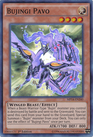 Bujingi Pavo [MP14-EN240] Super Rare (ONLINE ORDER ONLY)