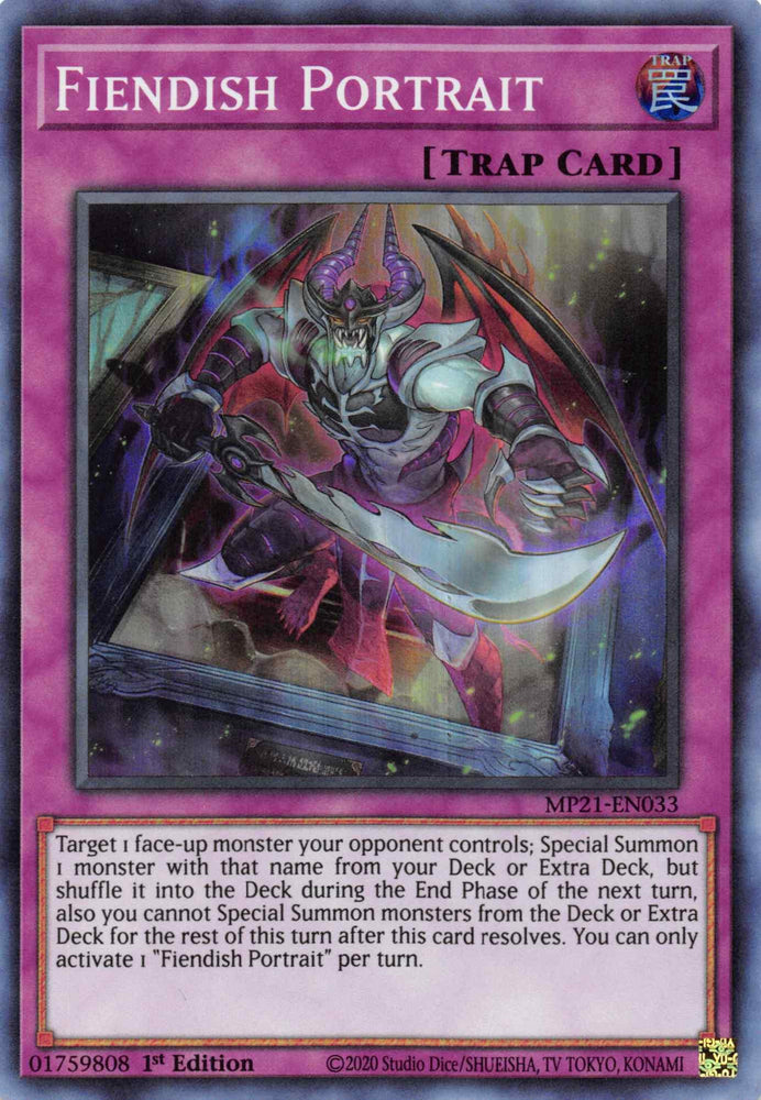 Fiendish Portrait [MP21-EN033] Super Rare (ONLINE ORDER ONLY)