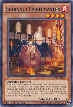 Shiranui Spiritmaster [MP16-EN201] Rare (ONLINE ORDER ONLY)
