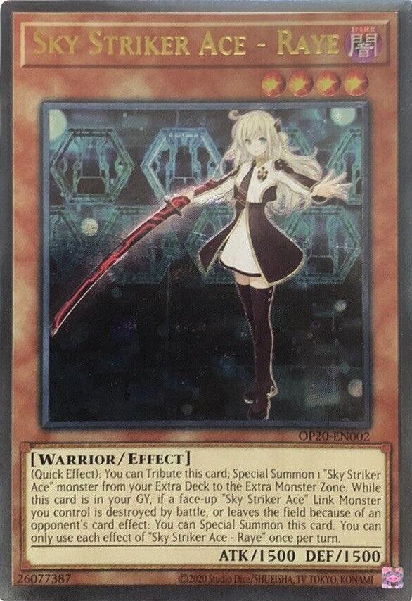 Sky Striker Ace - Raye [OP20-EN002] Ultimate Rare (ONLINE ORDER ONLY)