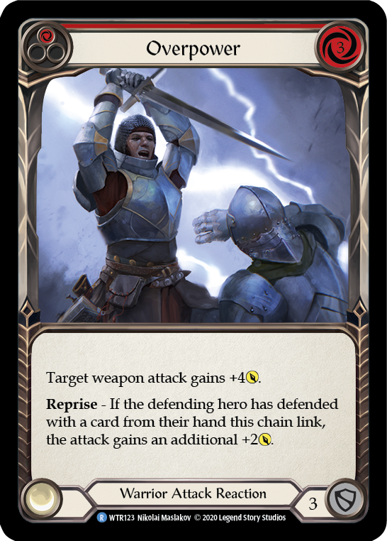 Overpower (Red) [U-WTR123] (Welcome to Rathe Unlimited)  Unlimited Rainbow Foil - Anime Imports LLC
