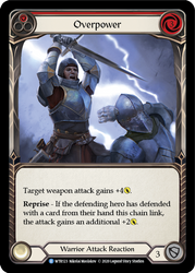 Overpower (Red) [U-WTR123] (Welcome to Rathe Unlimited)  Unlimited Rainbow Foil - Anime Imports LLC