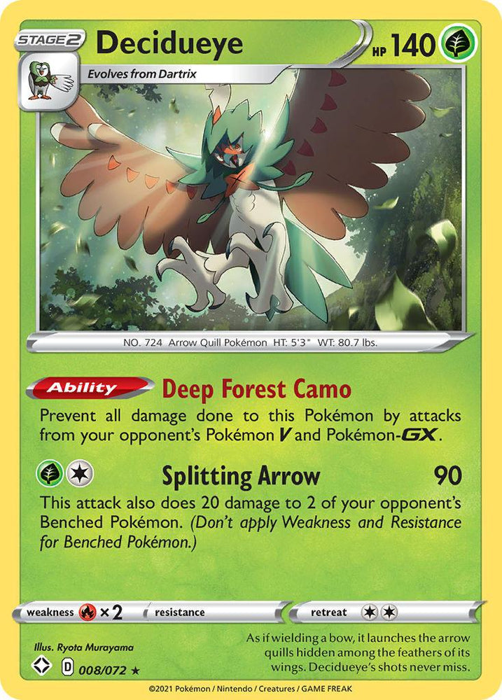 Decidueye (008/072) [Sword & Shield: Shining Fates] (Online Only)
