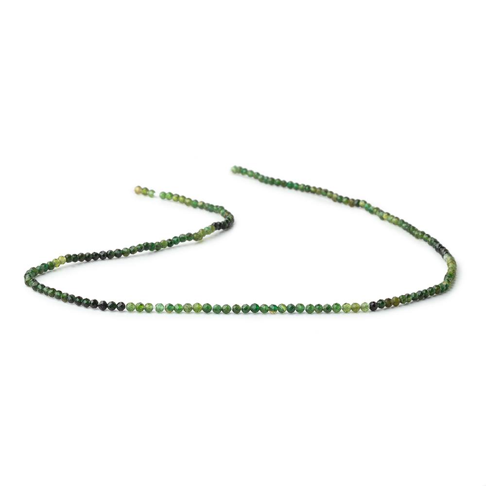 2mm Chrome Tourmaline Micro Faceted Rounds 12.75 inch 170 Beads AAA (ONLINE ORDER ONLY)
