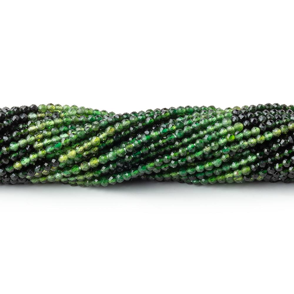 2mm Chrome Tourmaline Micro Faceted Rounds 12.75 inch 170 Beads AAA (ONLINE ORDER ONLY)