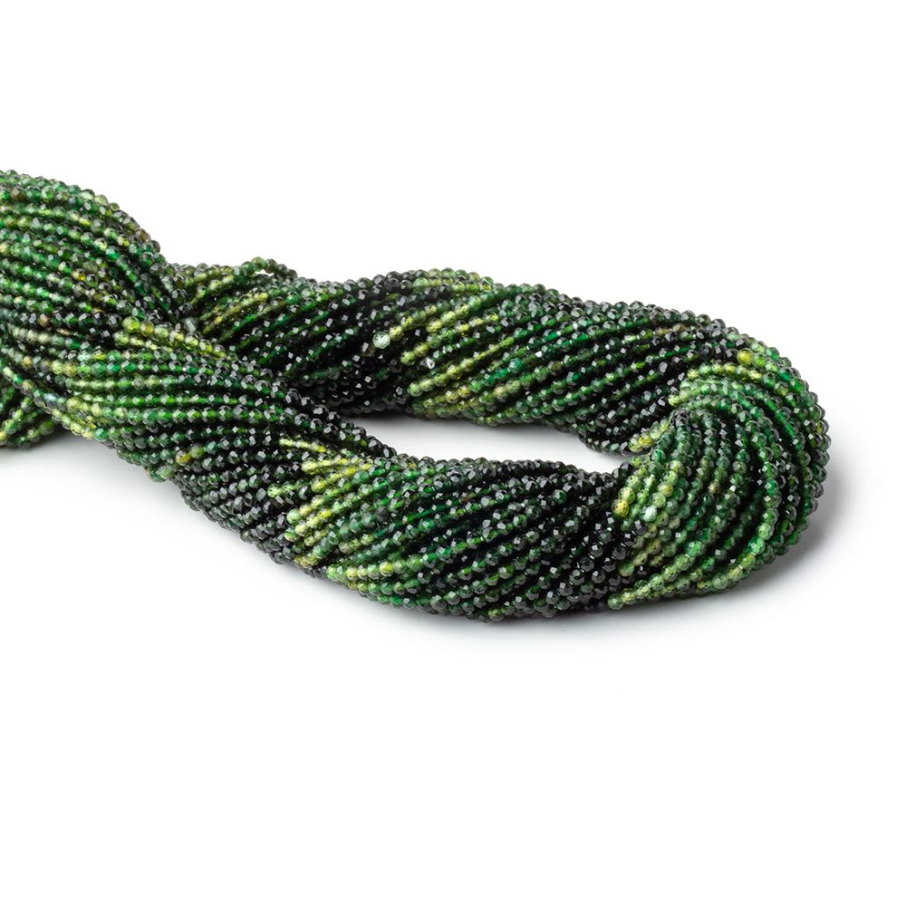 2mm Chrome Tourmaline Micro Faceted Rounds 12.75 inch 170 Beads AAA (ONLINE ORDER ONLY)
