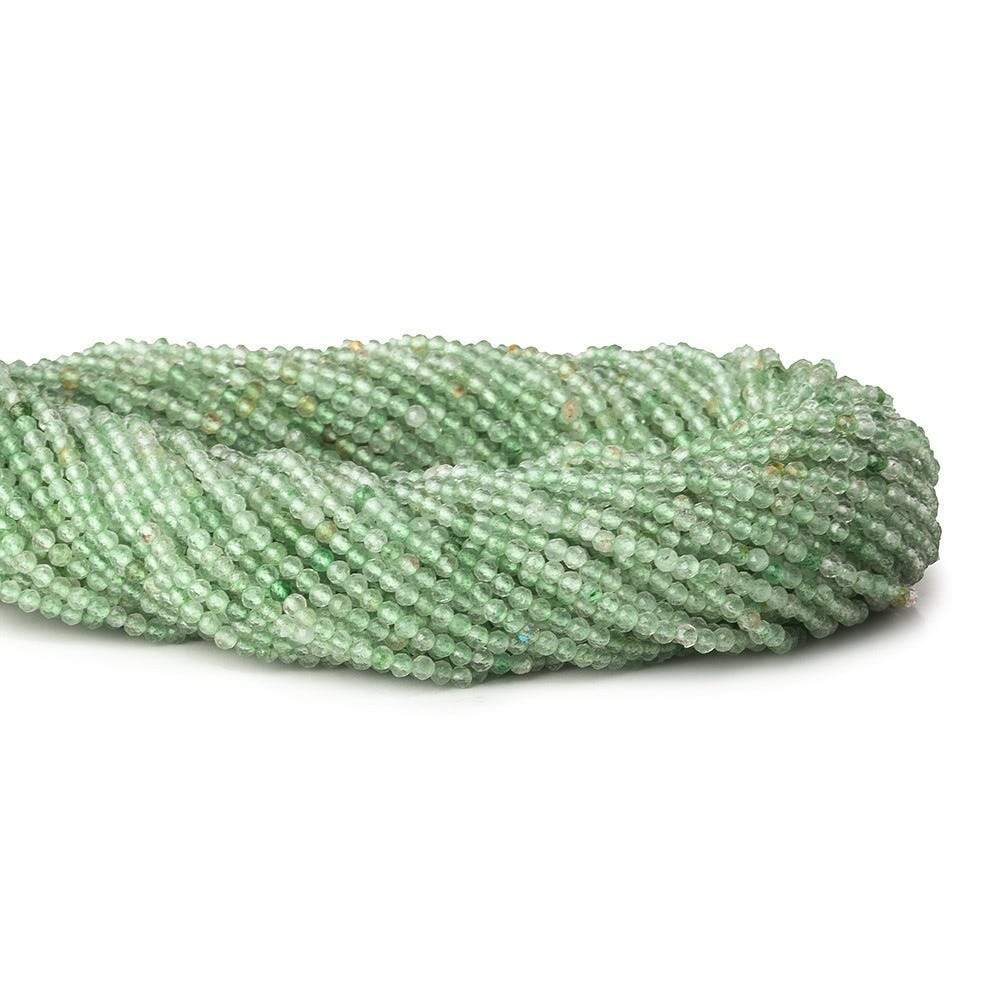 2mm Green Aventurine microfaceted round beads 13 inch 170 pieces (ONLINE ORDER ONLY)