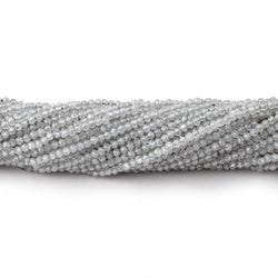 2mm Grey Zircon Micro Faceted Rondelle Beads 12.5 inch 187 pieces