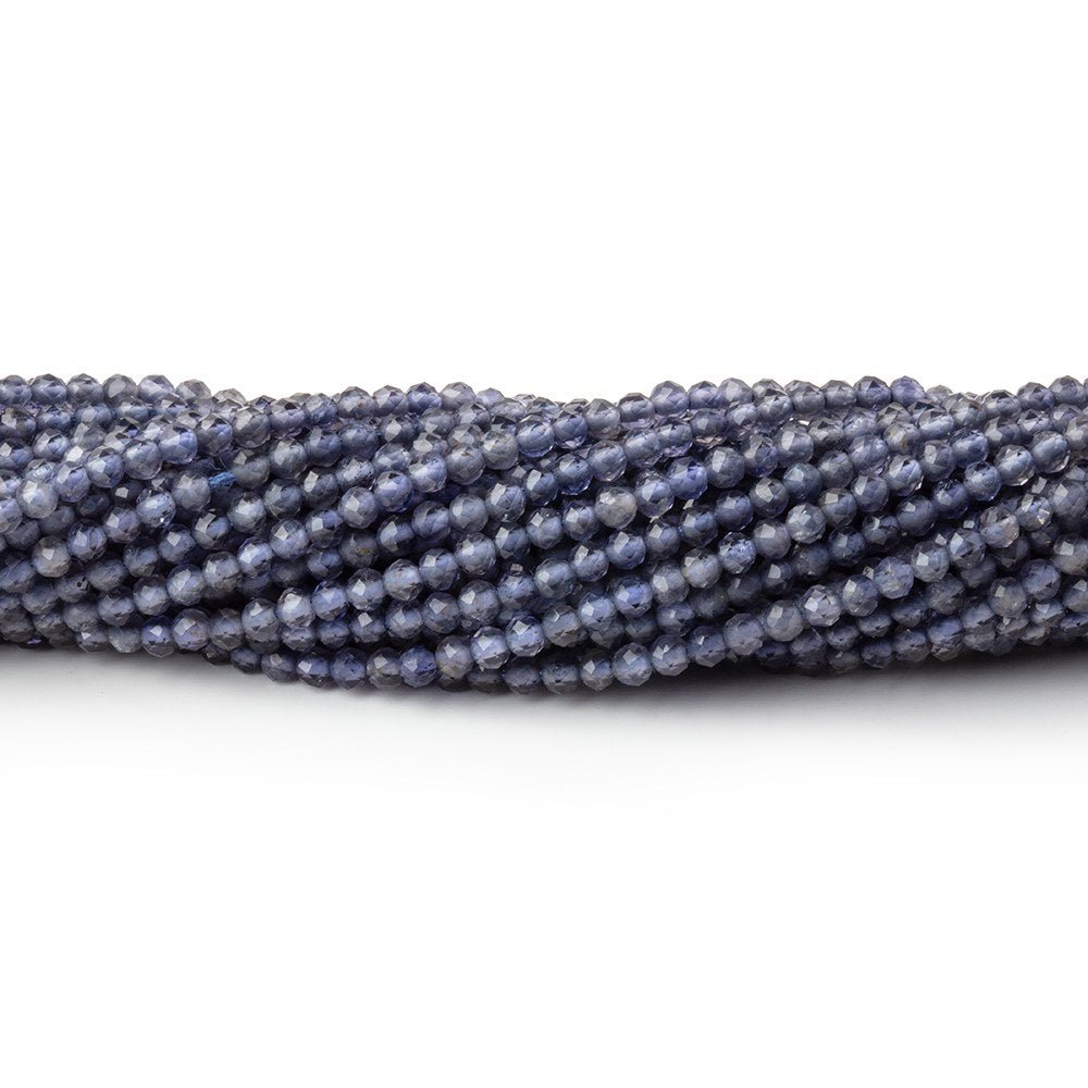 2mm Iolite Micro Faceted Round Beads 12.5 inch 168 pieces AA (ONLINE ORDER ONLY)