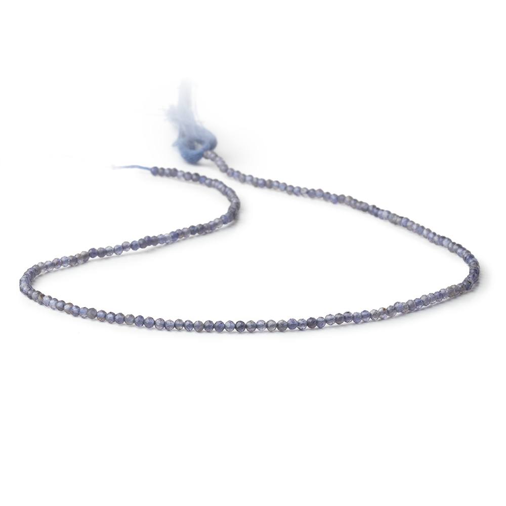 2mm Iolite Micro Faceted Round Beads 12.5 inch 168 pieces AA (ONLINE ORDER ONLY)