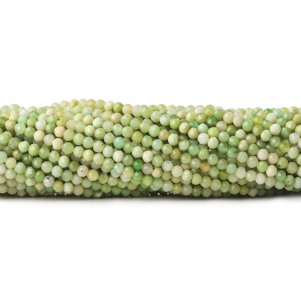 2mm Lemon Chrysoprase microfaceted round beads 13 inch 170 pieces (ONLINE ORDER ONLY)