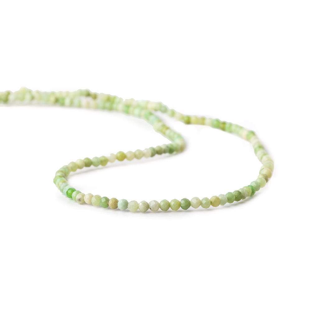 2mm Lemon Chrysoprase microfaceted round beads 13 inch 170 pieces (ONLINE ORDER ONLY)