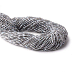 2mm Metallic Labradorite micro faceted rondelle beads 13 inch 170 pieces