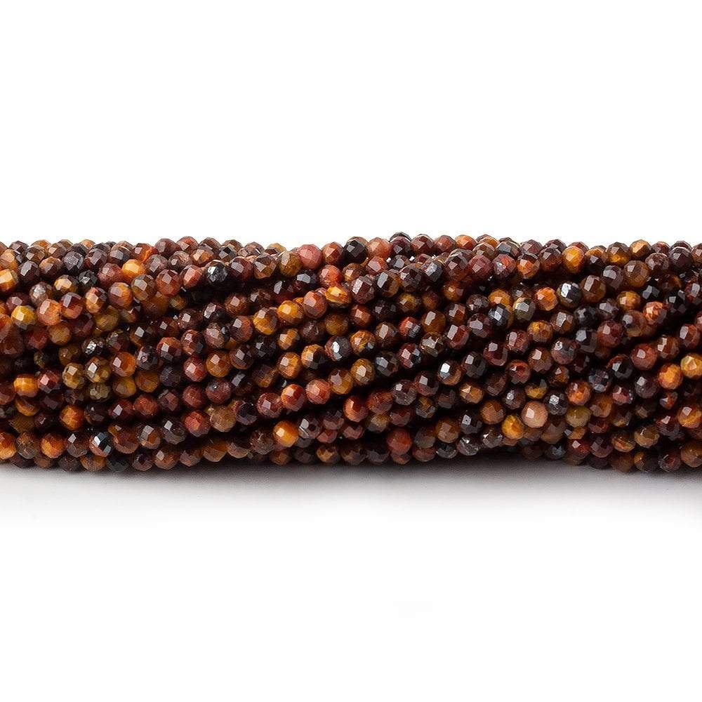 2mm Multi Color Tiger's Eye microfaceted round beads 13 inch 175 pieces (ONLINE ORDER ONLY)