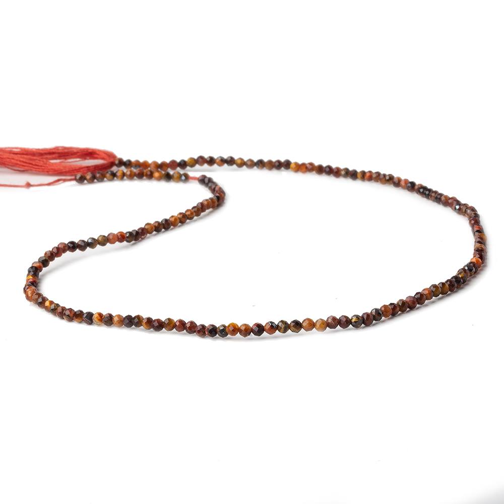 2mm Multi Color Tiger's Eye microfaceted round beads 13 inch 175 pieces (ONLINE ORDER ONLY)