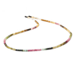 2mm Multi Color Tourmaline faceted round beads 13 inch 180 pieces (ONLINE ORDER ONLY)