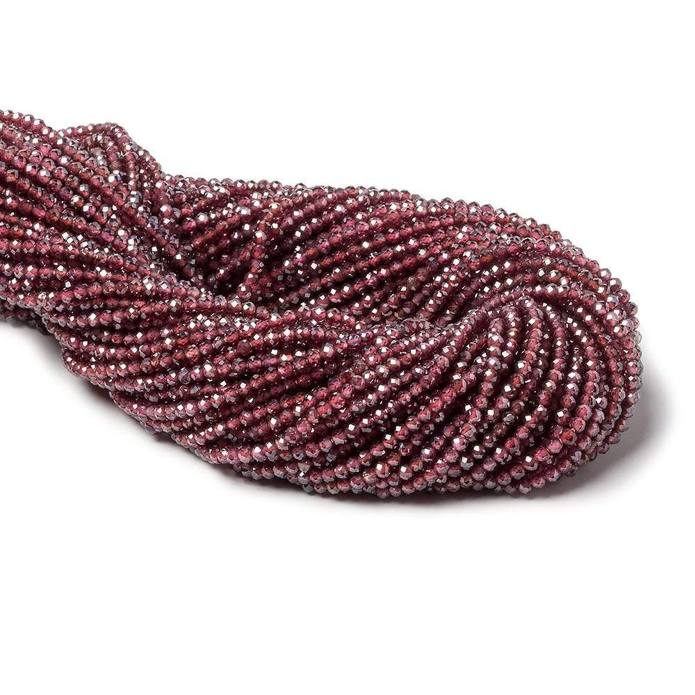 2mm Mystic Rhodolite Garnet Micro Faceted rondelle beads 13 inch 180 pcs