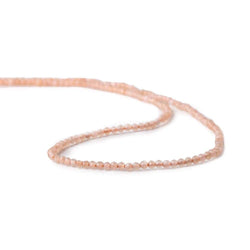 2.2mm Peach Moonstone microfaceted round beads 13 inch 175 pieces (ONLINE ORDER ONLY)