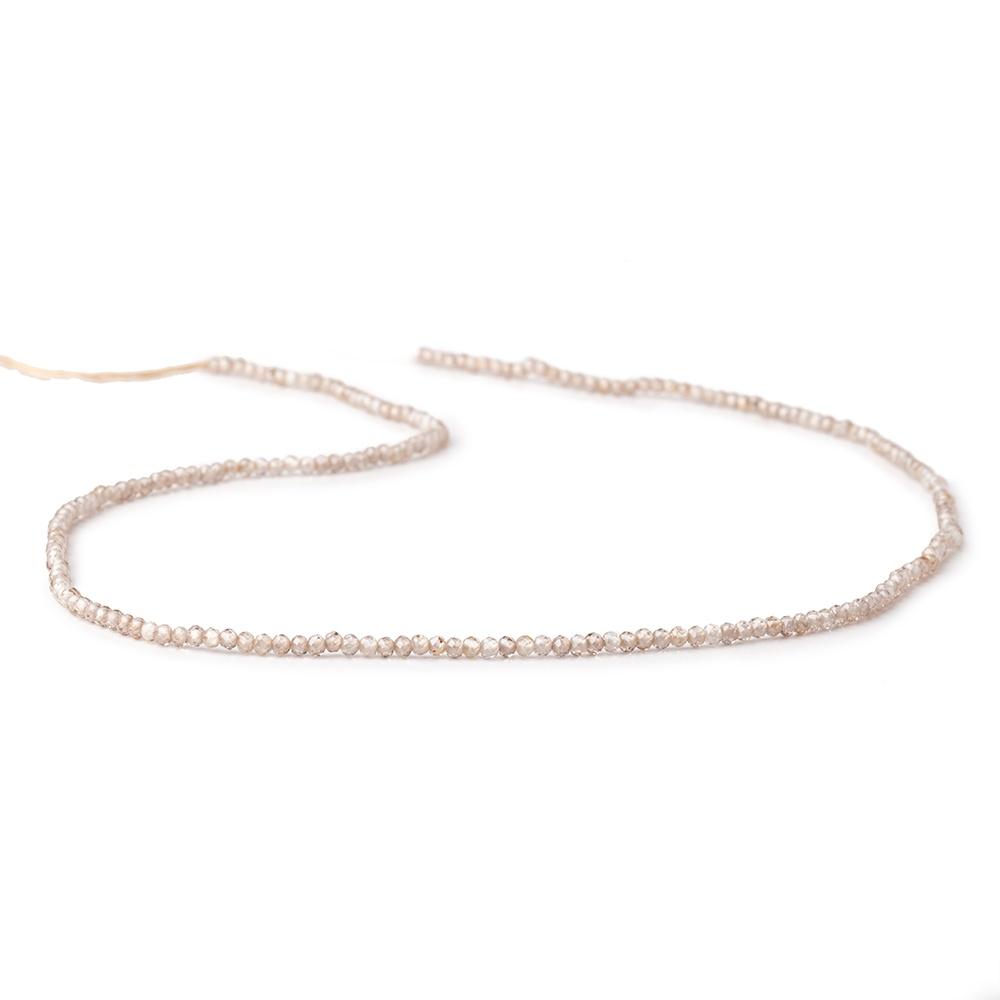 2mm Rose' Champagne Zircon Micro Faceted Rondelles 14 inch 210 Beads AAA (ONLINE ORDER ONLY)