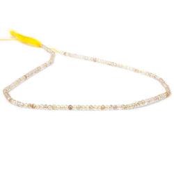 2mm Rutilated Quartz microfaceted rondelle beads 13 inch 168 pieces (ONLINE ORDER ONLY)
