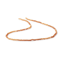 2mm Shaded Hessonite Micro Faceted Round Beads 12.5 inch 169 pieces