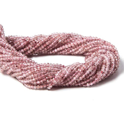 2mm Strawberry Quartz micro-faceted rounds 13 inch 175 beads AAA (ONLINE ORDER ONLY)