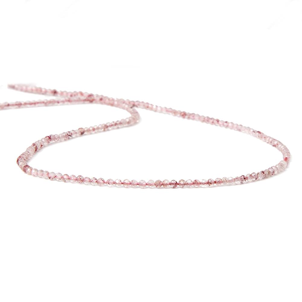 2mm Strawberry Quartz micro-faceted rounds 13 inch 175 beads AAA (ONLINE ORDER ONLY)