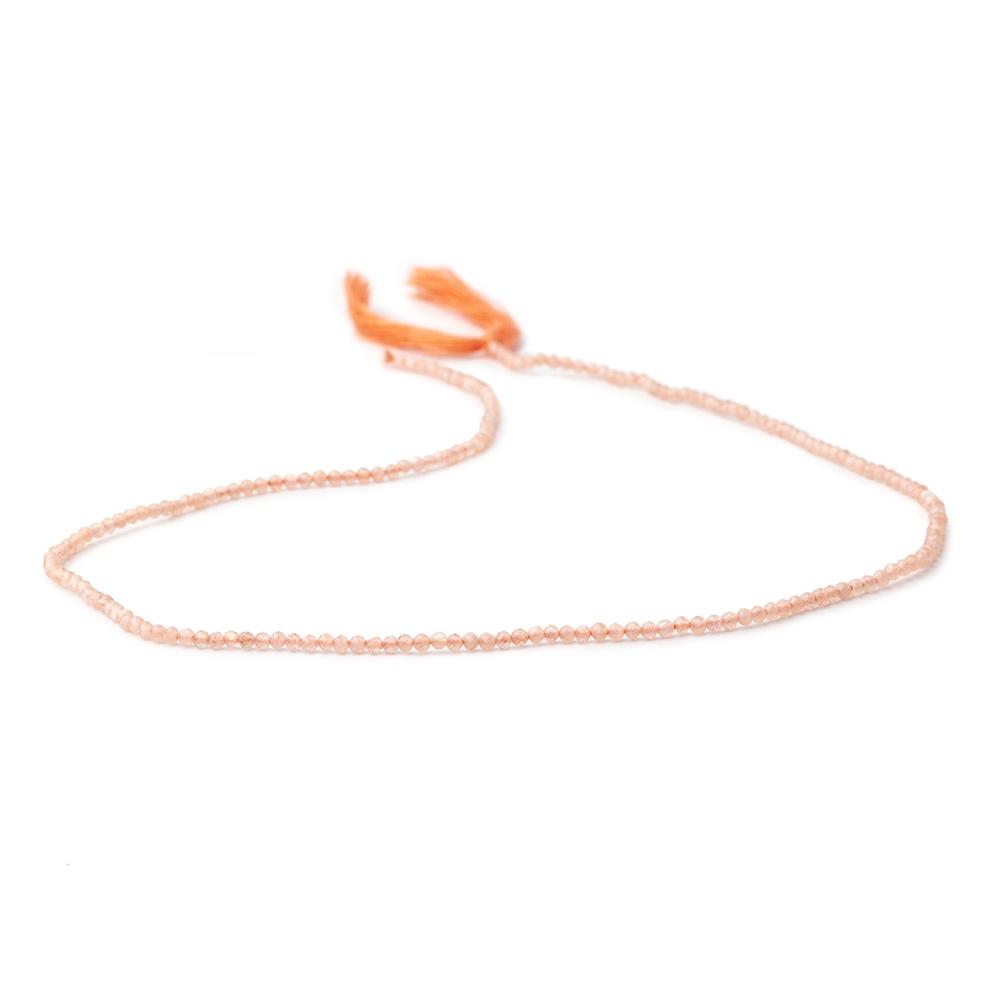 2mm Sunstone microfaceted round beads 13 inch 175 pieces (ONLINE ORDER ONLY)